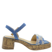 Alfie & Evie Jezza Blue Suede Fabric Heels