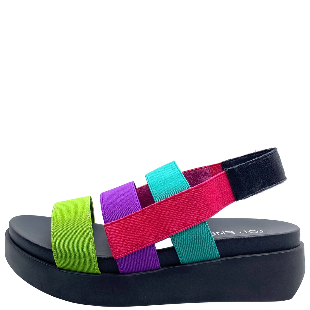 Top End Darion Bright Multi Elastic Leather Sandals