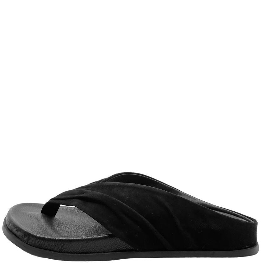 Mollini Hedley Black Suede/ Leather Sandals