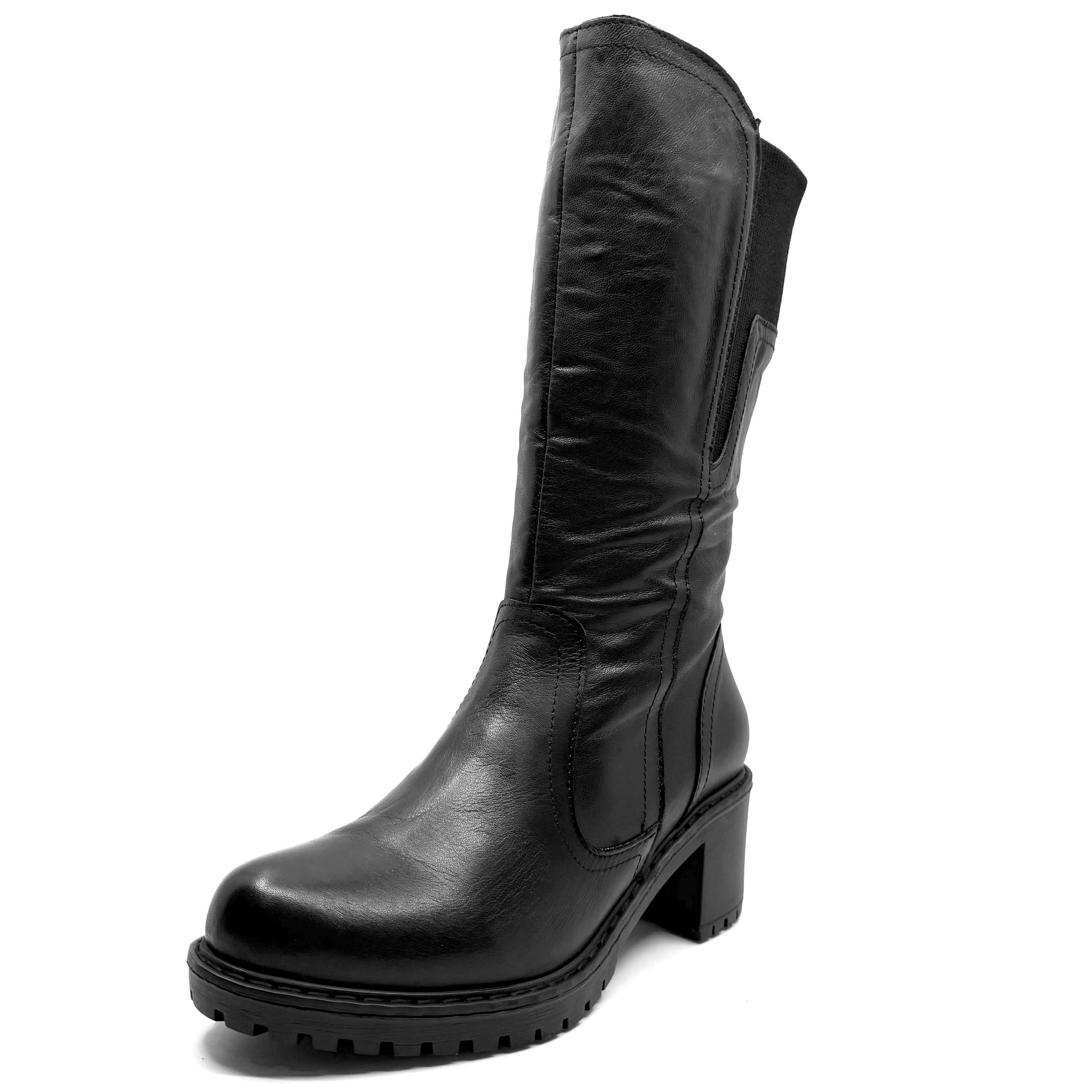 Sala Angela Long Boots Black Leather