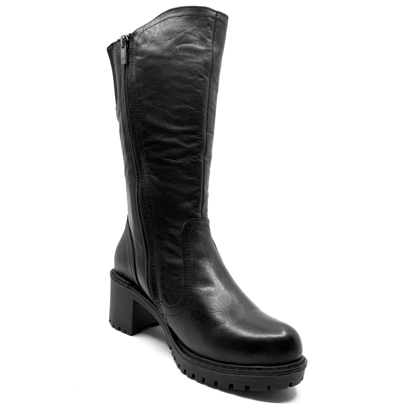 Sala Angela Long Boots Black Leather