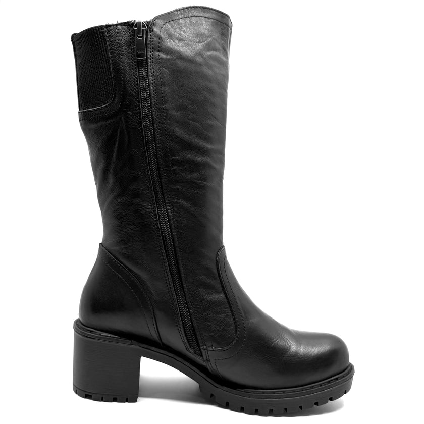 Sala Angela Long Boots Black Leather