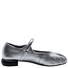 Load image into Gallery viewer, Alfie &amp; Evie Opus Silver Leather Ballet Flats
