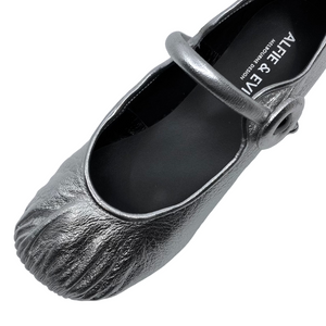 Alfie & Evie Opus Silver Leather Ballet Flats