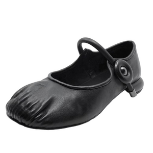 Alfie & Evie Opus Black Leather Ballet Flats