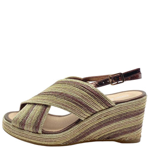 Django & Juliette Patrizio Wedge Heels Cocoa Multi
