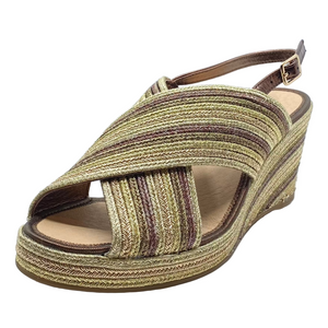 Django & Juliette Patrizio Wedge Heels Cocoa Multi