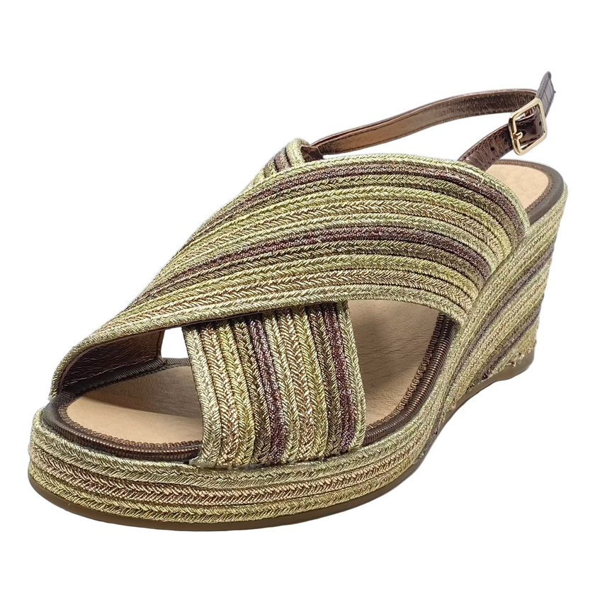 Django & Juliette Patrizio Wedge Heels Cocoa Multi