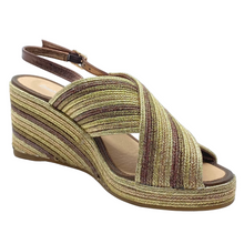 Load image into Gallery viewer, Django &amp; Juliette Patrizio Wedge Heels Cocoa Multi
