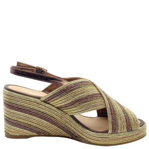 Django & Juliette Patrizio Wedge Heels Cocoa Multi