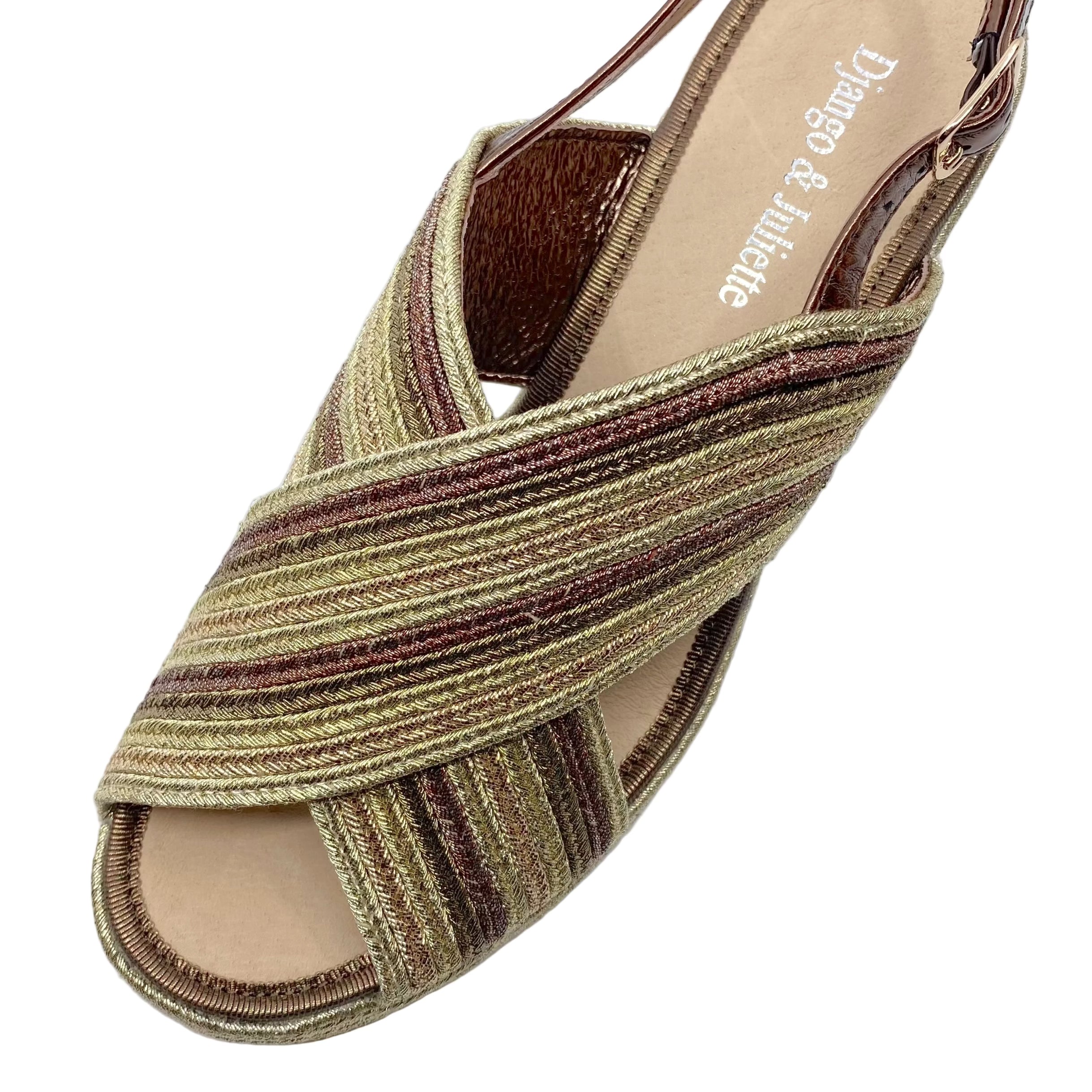 Django & Juliette Patrizio Wedge Heels Cocoa Multi