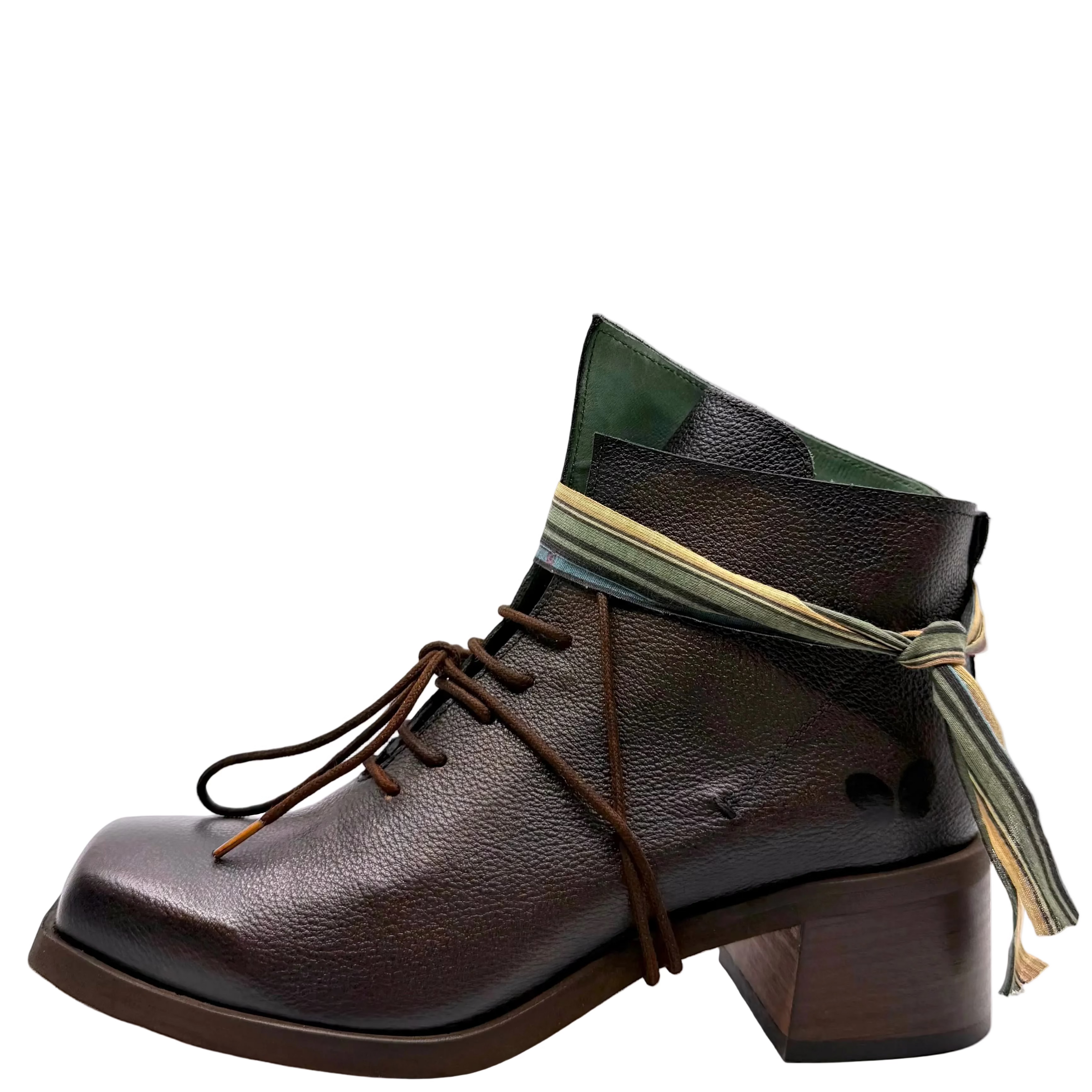 Felmini E266 Emiko Lace Up Boots Targoff Cognac