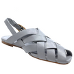 Mollini Brassy Fisherman Sandal Steel Leather