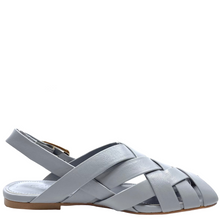 Load image into Gallery viewer, Mollini Brassy Fisherman Sandal Steel Leather
