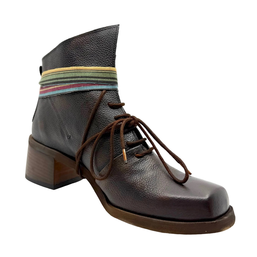 Felmini E266 Emiko Lace Up Boots Targoff Cognac