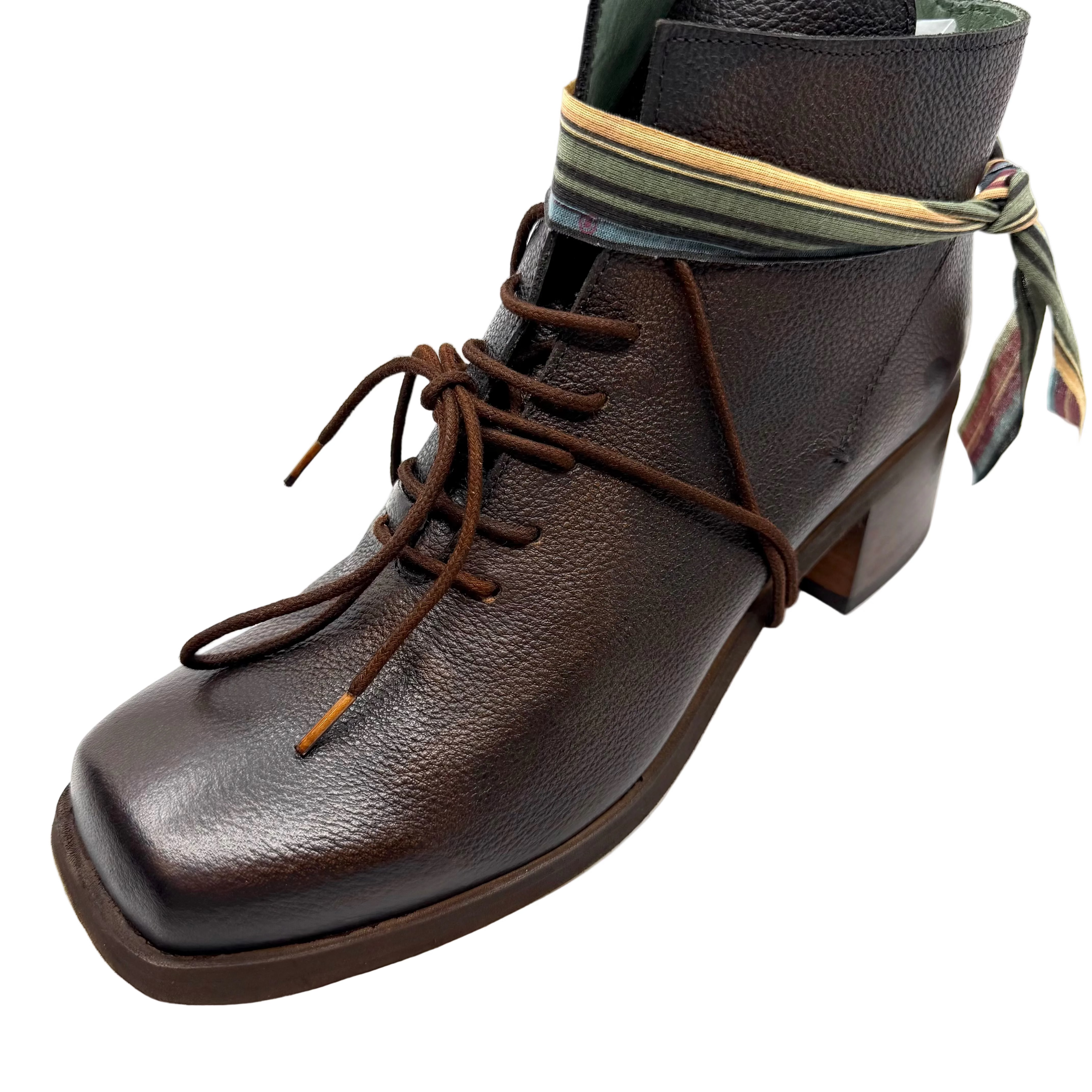 Felmini E266 Emiko Lace Up Boots Targoff Cognac