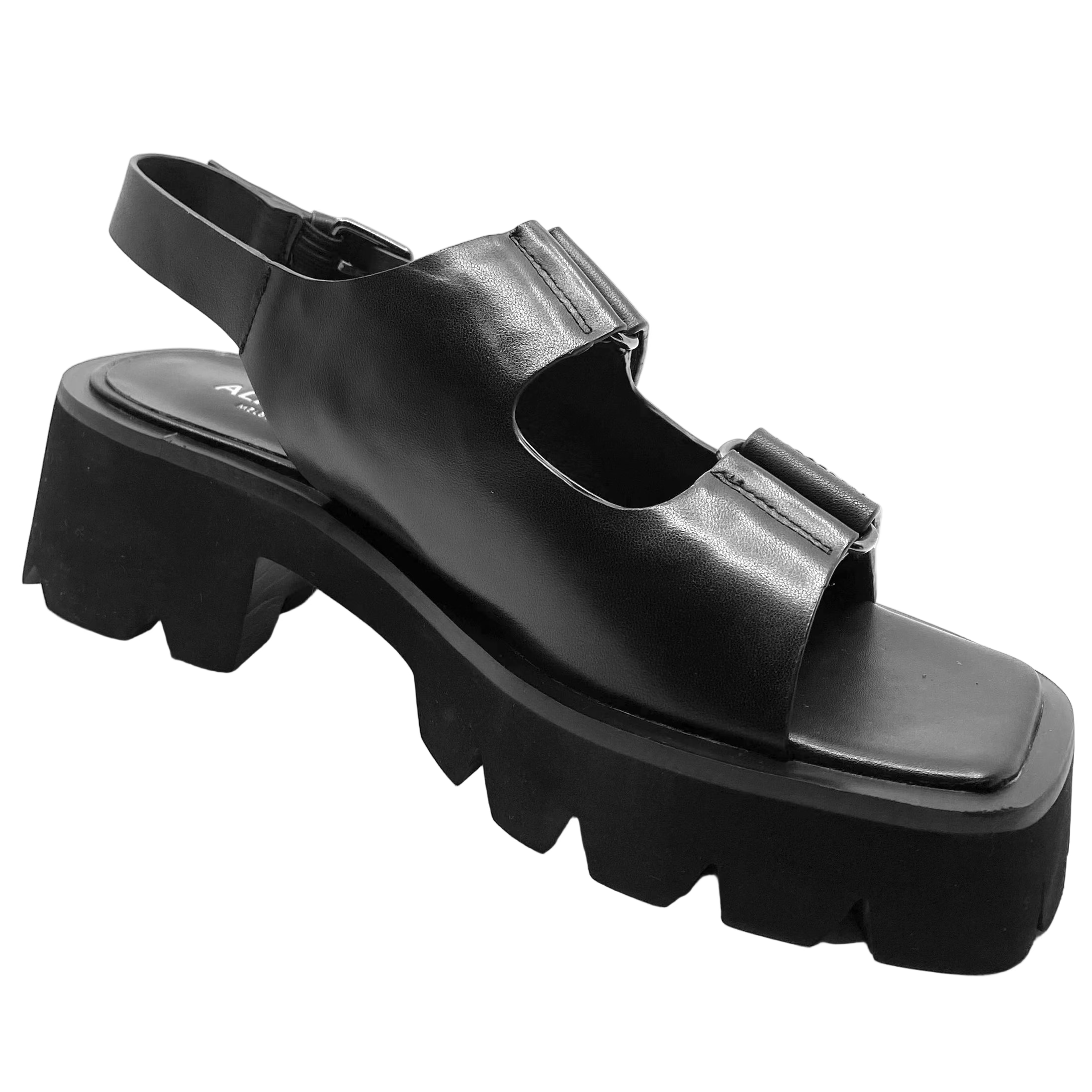 Alfie & Evie Dixie Black Flatform Sandals