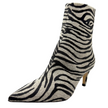 Carrano Pelo Zebra Ankle Boots Cool White