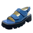 Alfie & Evie Dixie Mosaic Blue Patent Leather Flatform Sandals