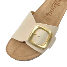 Load image into Gallery viewer, Yokono Jerba Slides Sand Nubuck Leather
