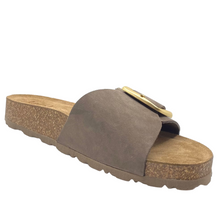 Load image into Gallery viewer, Yokono Jerba Slides Tobacco Nubuck Leather
