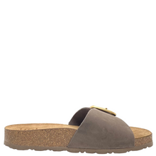 Load image into Gallery viewer, Yokono Jerba Slides Tobacco Nubuck Leather
