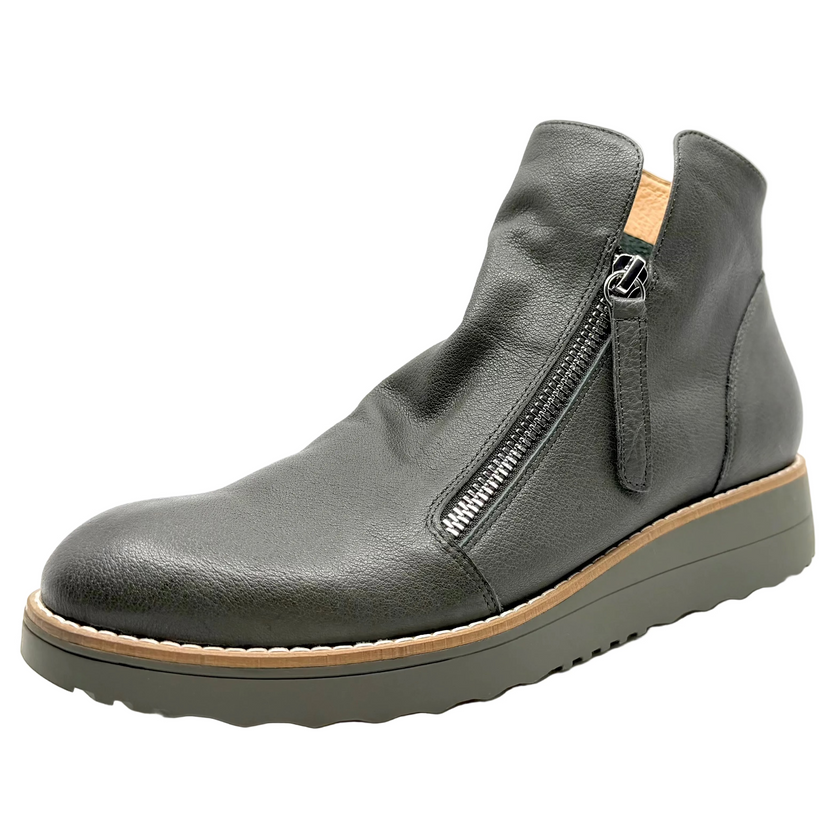 Top End Ohmy Twin Zip Boots Olive/ Olive Leather