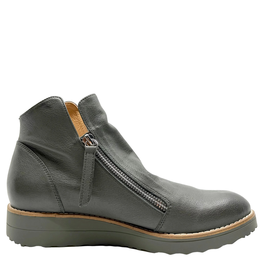 Top End Ohmy Twin Zip Boots Olive/ Olive Leather