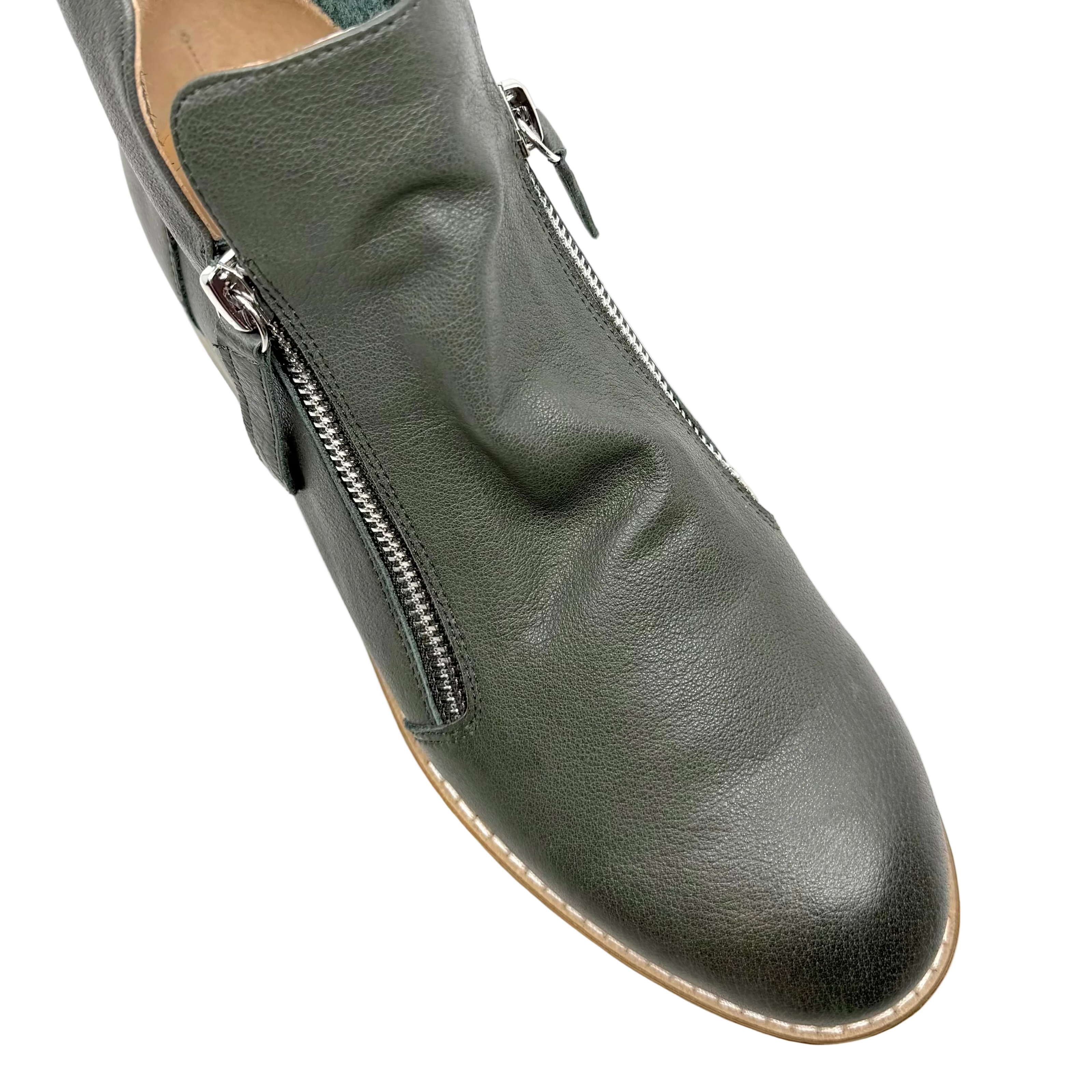 Top End Ohmy Twin Zip Boots Olive/ Olive Leather