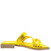 Load image into Gallery viewer, Nu by Neo Wilena Slides Amarillo Metallic Leather
