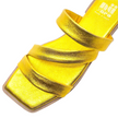 Nu by Neo Wilena Slides Amarillo Metallic Leather