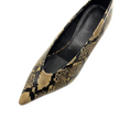 Mollini Camye Wedge Heels Fawn & Black Snake Leather