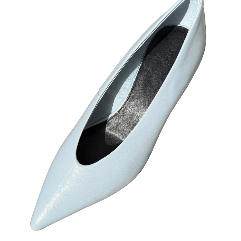 Mollini Camye Wedge Heels Pale Blue Leather