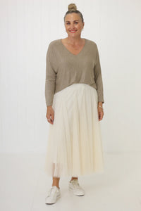 Isabella Tulle Skirt Cream