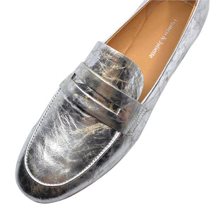 Django & Juliette Ulani Silver/Nude Distressed Leather