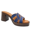 Vayah Alicia Platform Heels Navy Jeans