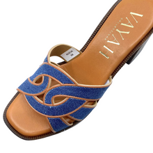 Load image into Gallery viewer, Vayah Alicia Platform Heels Navy Jeans
