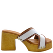 Vayah Ari Platform Heels White Combo Leather