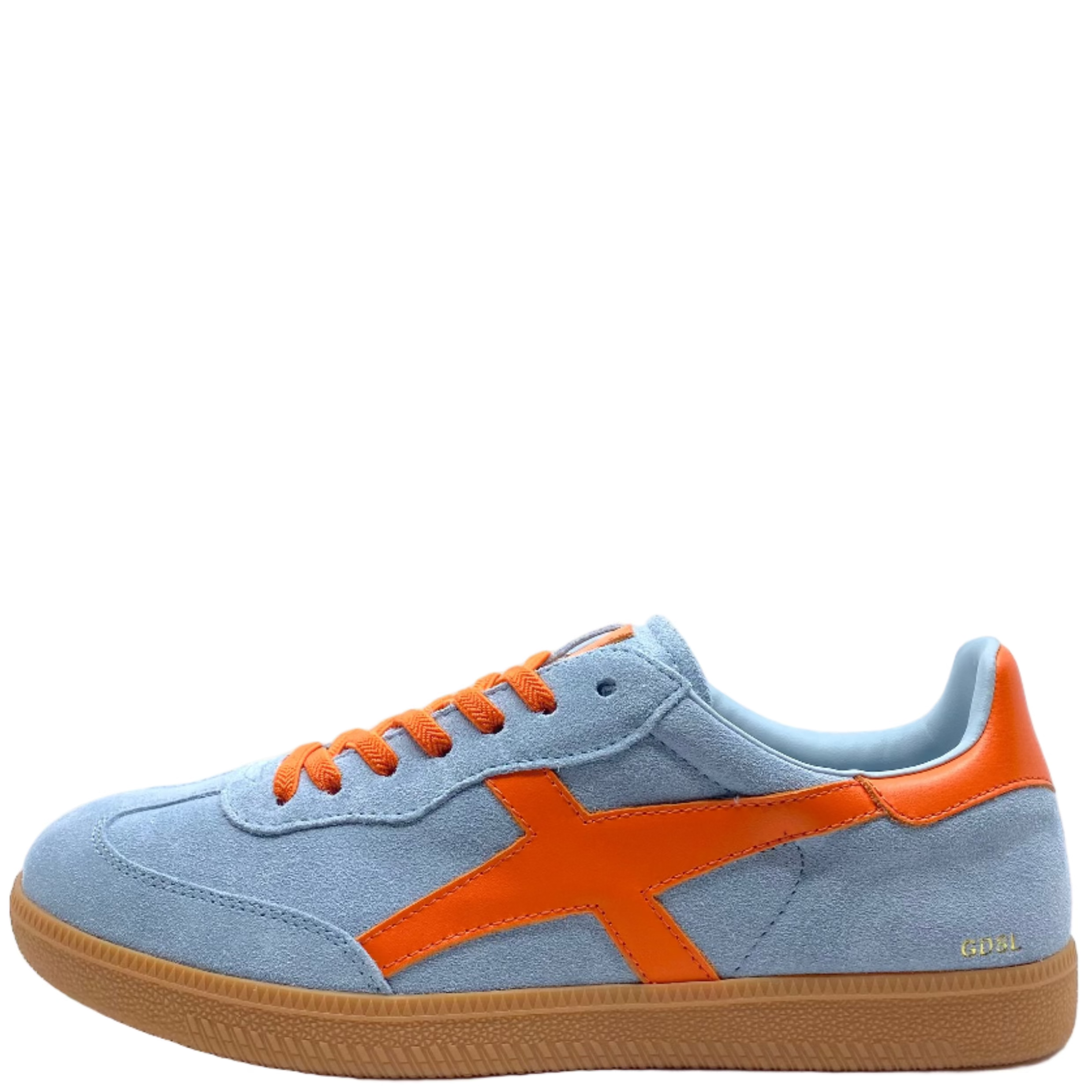 Goodsole Crossroads Sneaker Pale Blue/Orange Suede