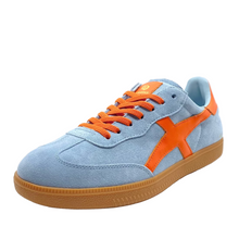 Load image into Gallery viewer, Goodsole Crossroads Sneaker Pale Blue/Orange Suede
