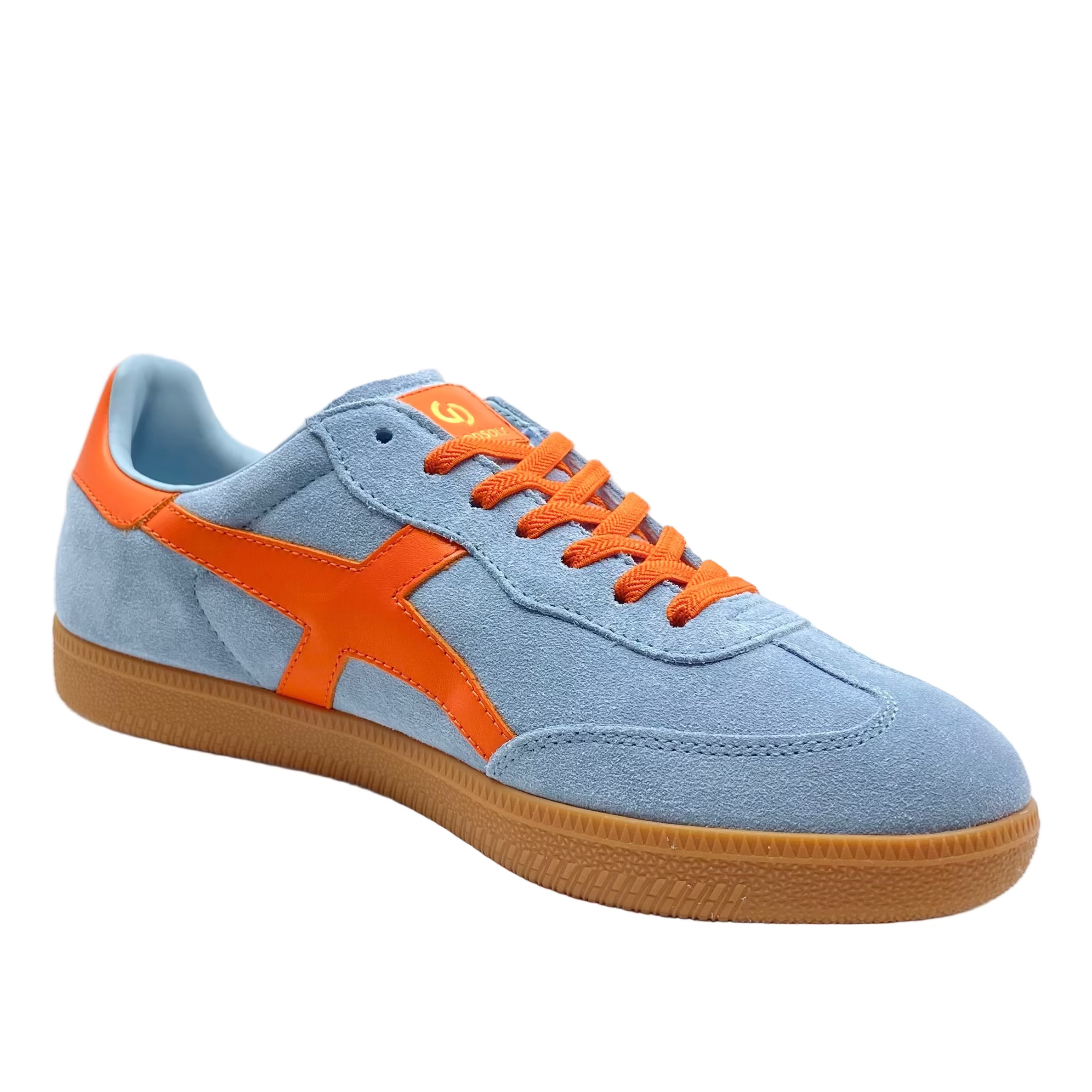 Goodsole Crossroads Sneaker Pale Blue/Orange Suede