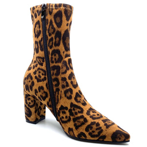 Django & Juliette Nider Leopard Stretch Microsuede