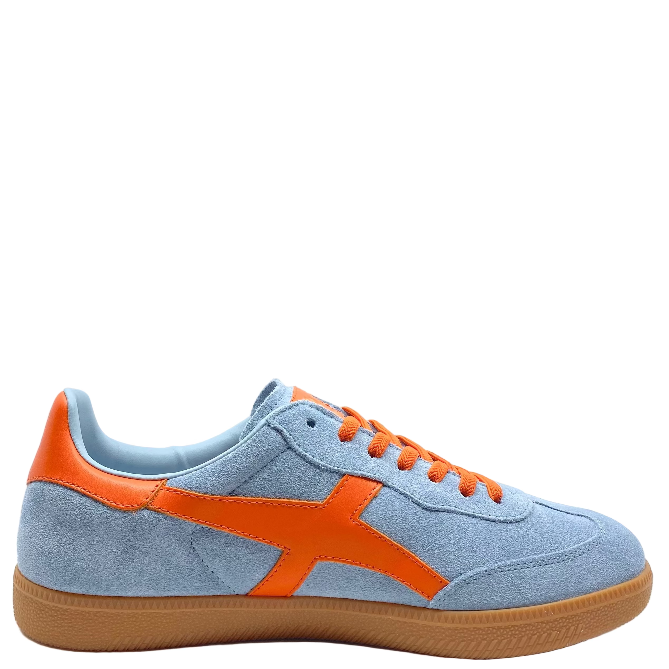 Goodsole Crossroads Sneaker Pale Blue/Orange Suede
