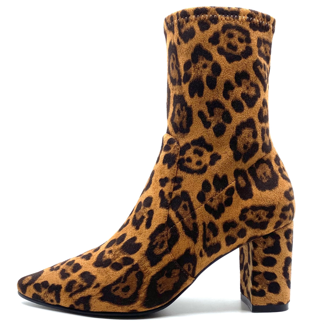 Django & Juliette Nider Leopard Stretch Microsuede