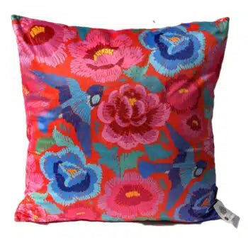 Anna Chandler Velvet Cushion Square Birds And Roses