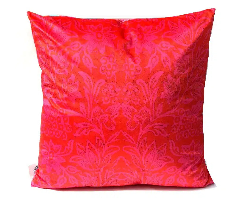 Anna Chandler Velvet Cushion Square Birds And Roses