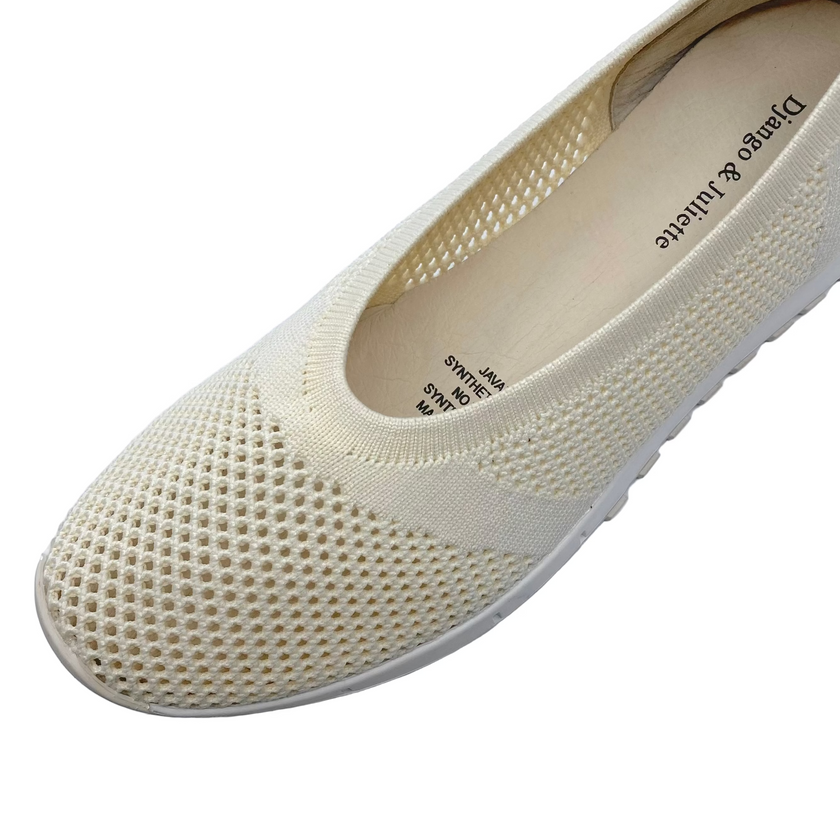 Django & Juliette Javal Knit Flats Almond