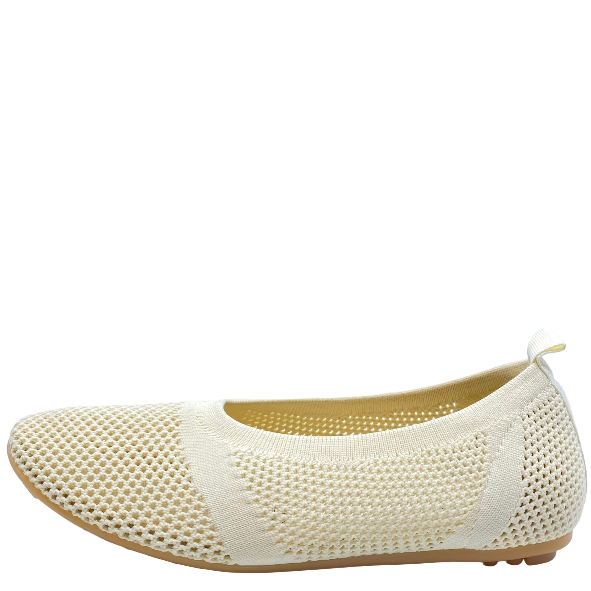 Django & Juliette Vaya Knit Flats Almond