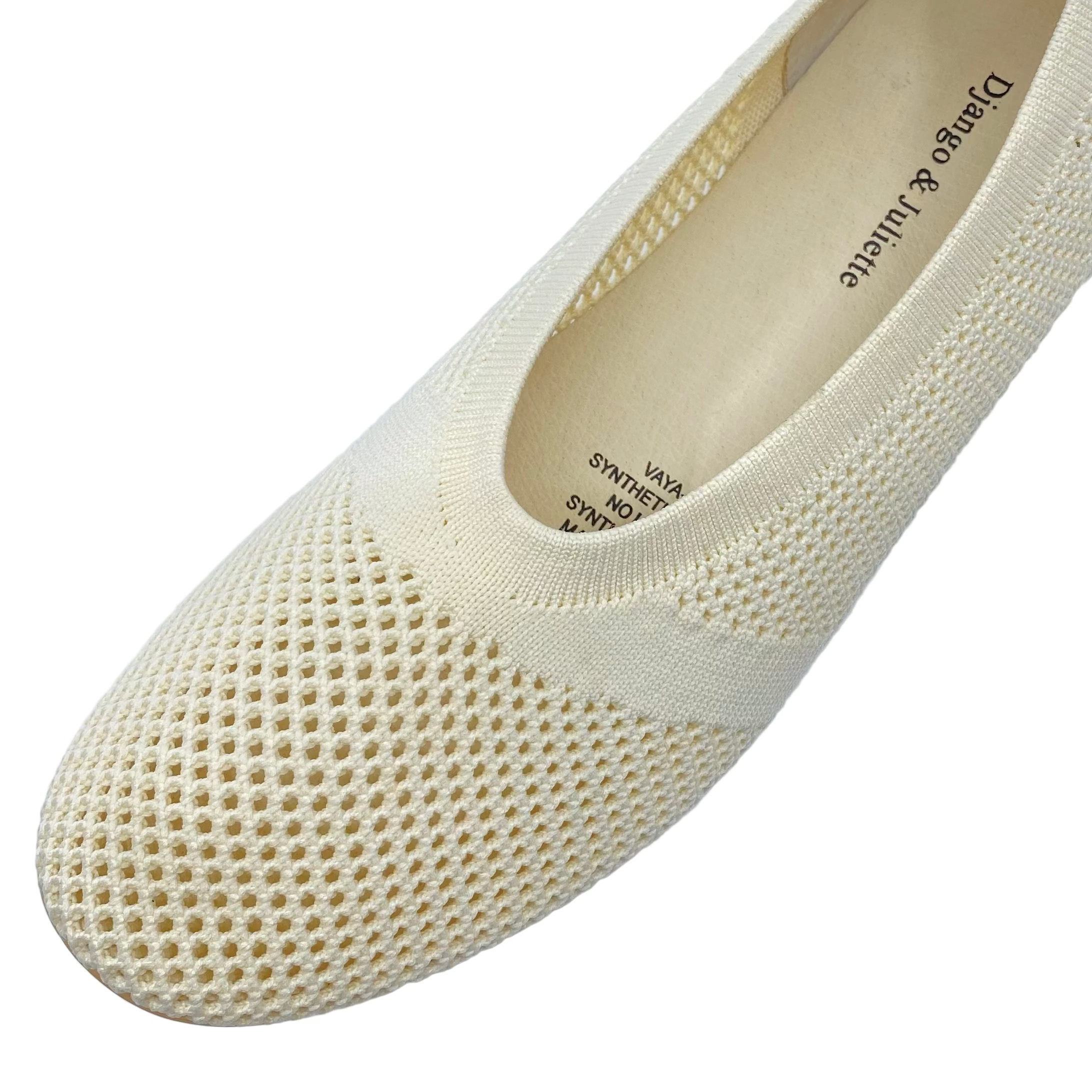 Django & Juliette Vaya Knit Flats Almond