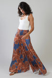 Traffic People Full Bloom Aurora Wide Leg Trousers Blue
